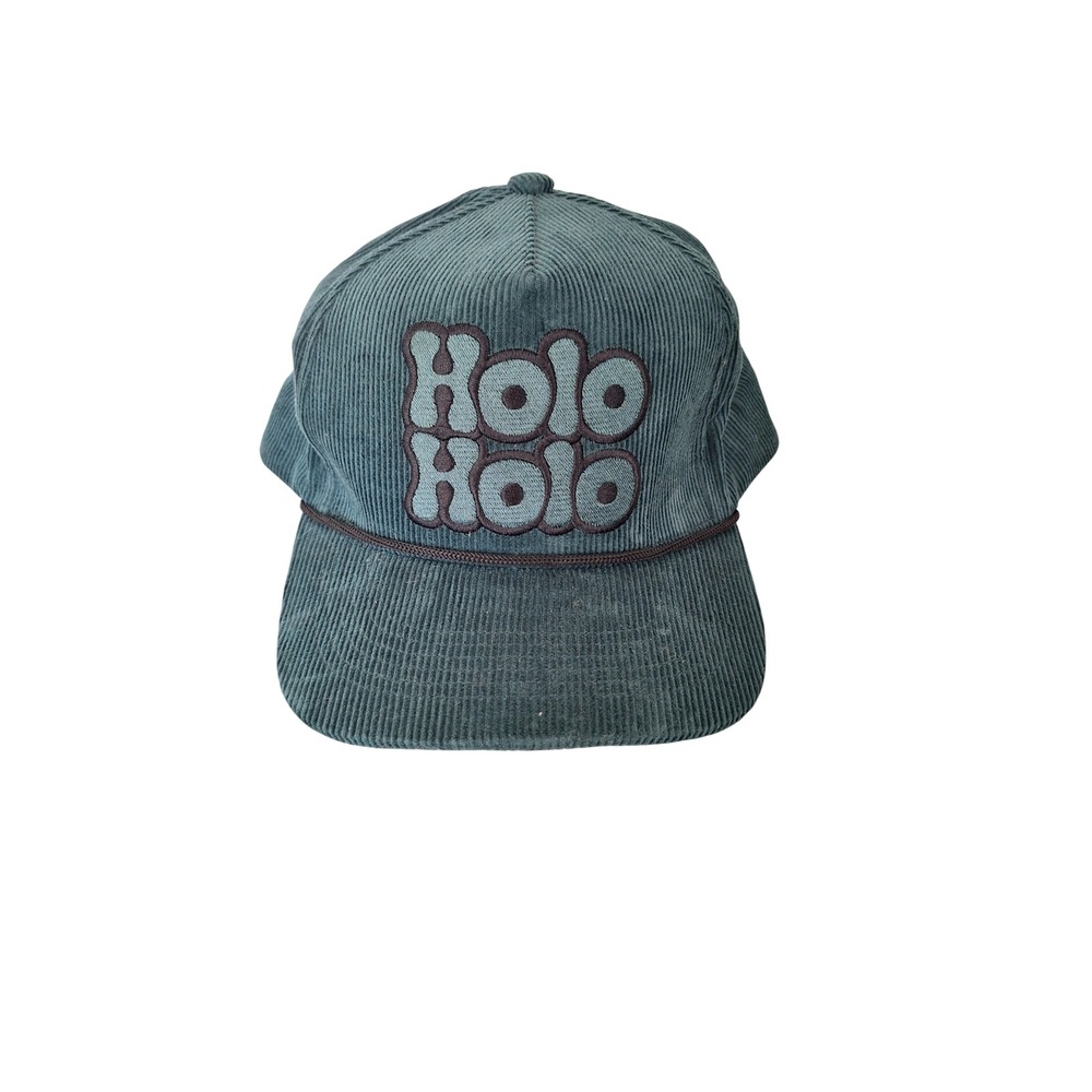 Golden Goods Holo Holo Corduroy Snapback Hat Teal Green Rope Trucker Cap Mens